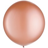 24" Round Latex Balloons - Pearlized Rose Gold -4ct