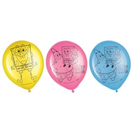 SpongeBob© Printed Latex Balloon, 6ct