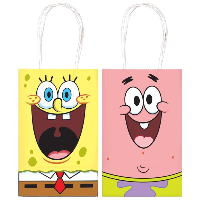 SpongeBob© Printed Paper Kraft Bag, 8ct