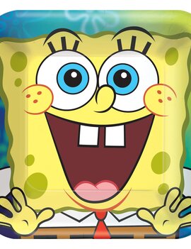 SpongeBob© 7" Square Plates, 8ct