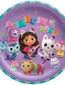 Gabby's Dollhouse 9" Round Plates , 8ct