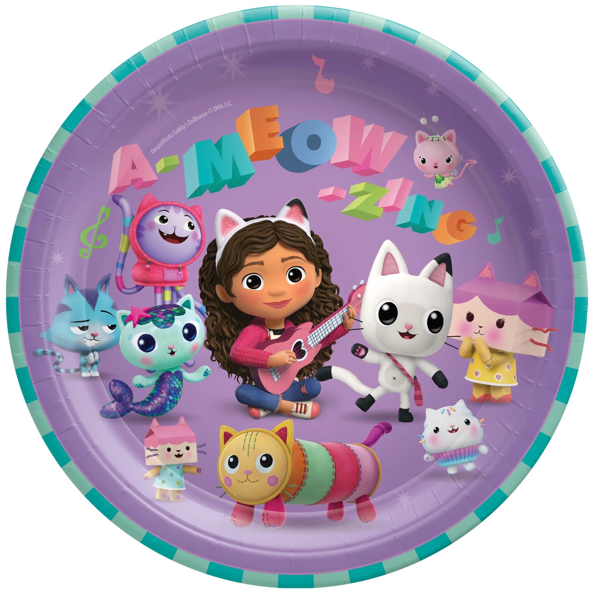 Gabby's Dollhouse 9" Round Plates , 8ct