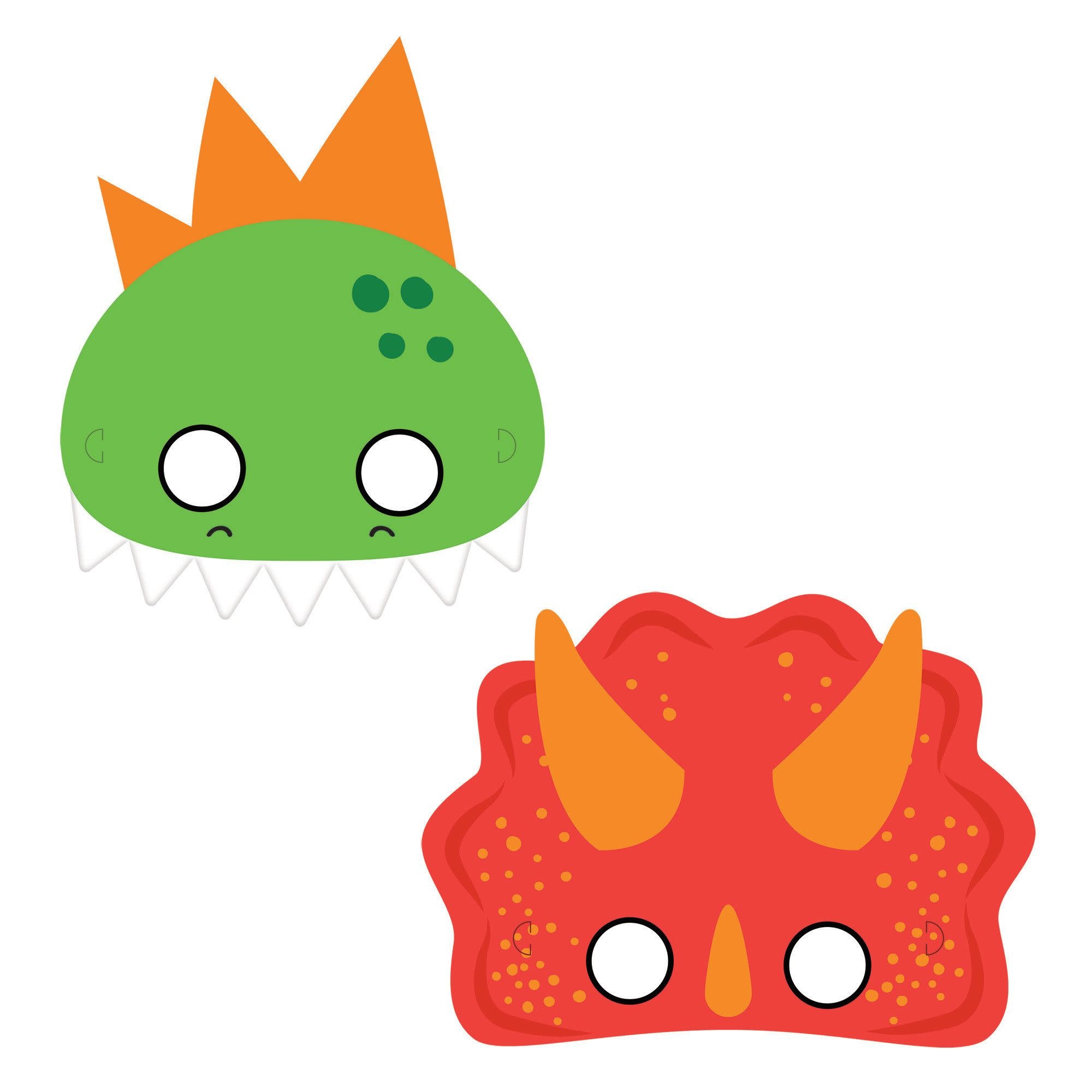 Dino-Mite Paper Masks, 8ct