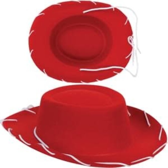 Childrens Cowboy Hat w/ Lacing - Red