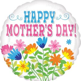 18" Happy Mother's Day Wild Flowers Foil Balloon