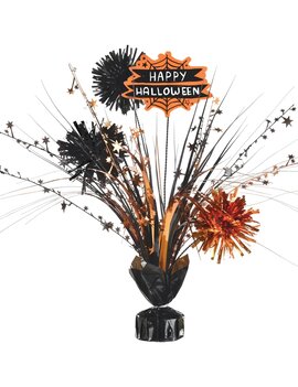 Happy Halloween Tinsel Burst Centerpiece