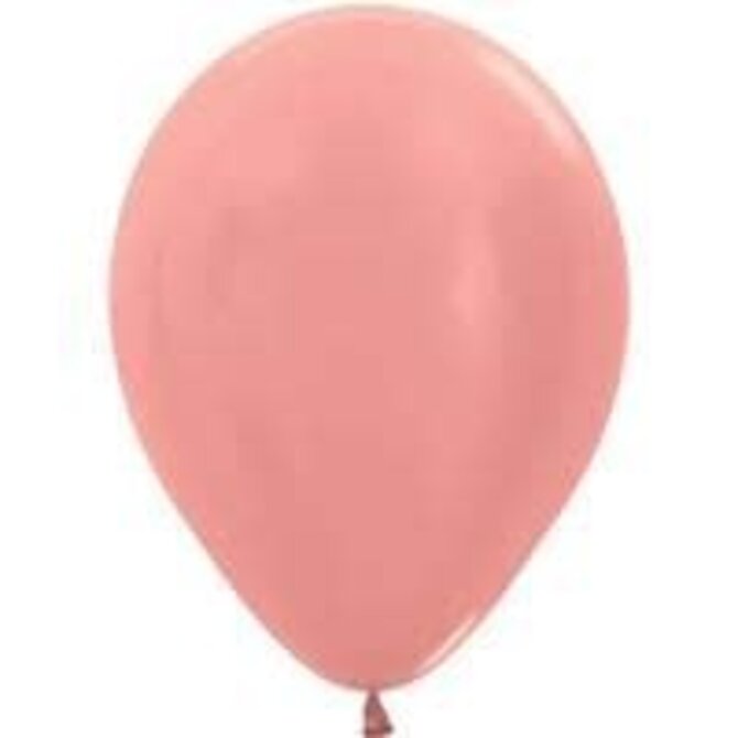 11" Sempertex Latex Balloons, 50ct - Metallic Rose Gold