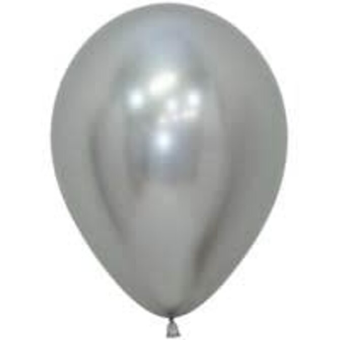 11" Sempertex Latex Balloons, 50ct - Reflex Silver