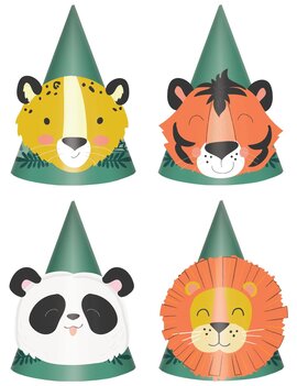 Get Wild Cone Hat Multipack, 8ct
