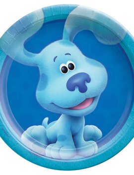 Blues Clues 7" Round Plates - Blue