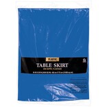 14' x 29" Plastic Table Skirt - Bright Royal Blue