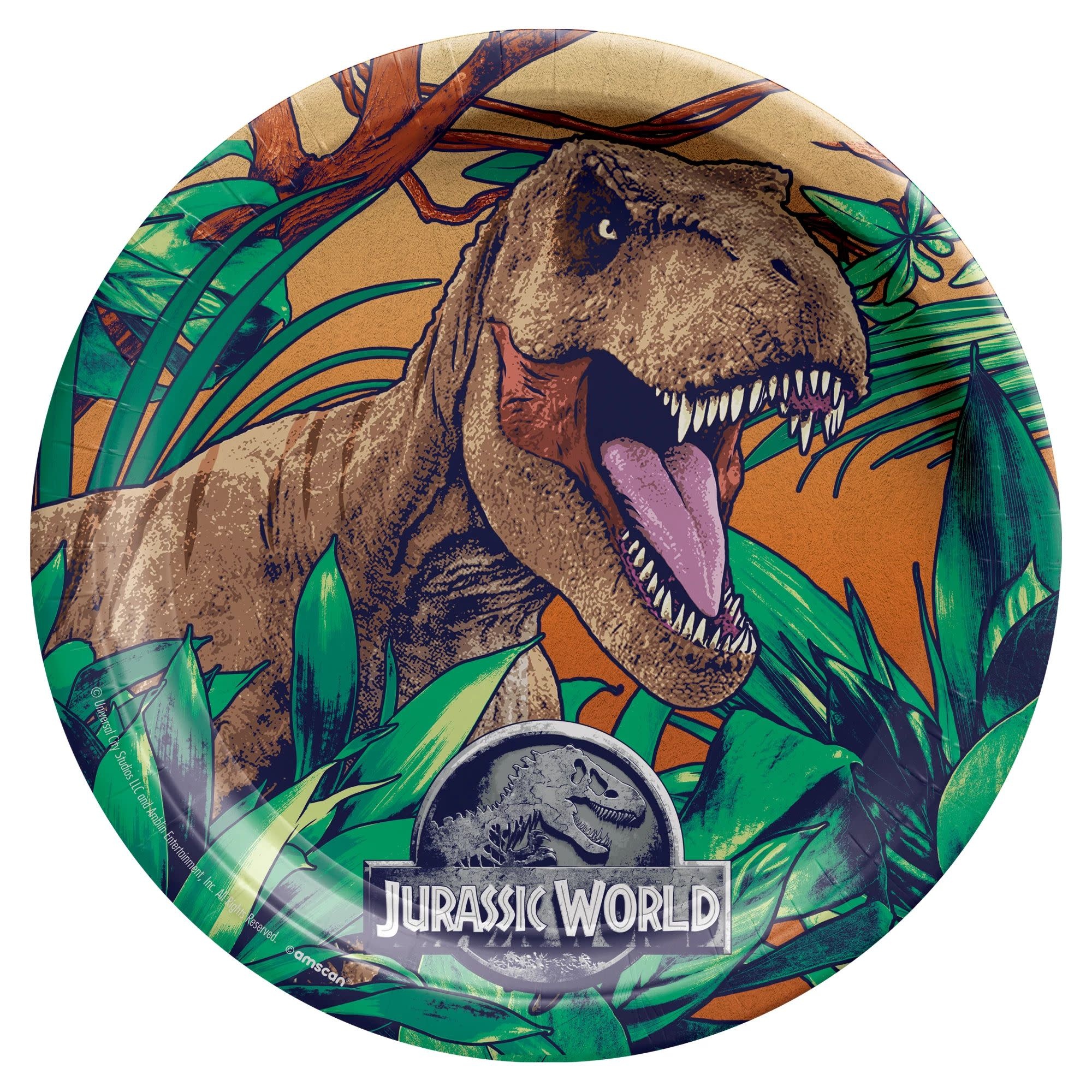 Jurassic World Into the Wild Round Plates, 9"