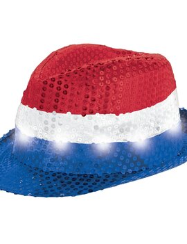 Patriotic Light Up Fedora Hat