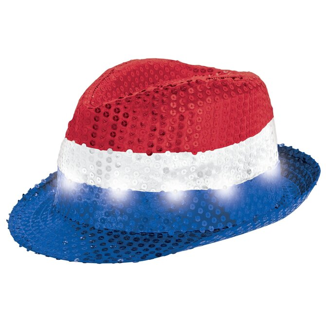 Patriotic Light Up Fedora Hat