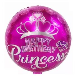 18" Happy Birthday Foil Balloon - Pink Princess
