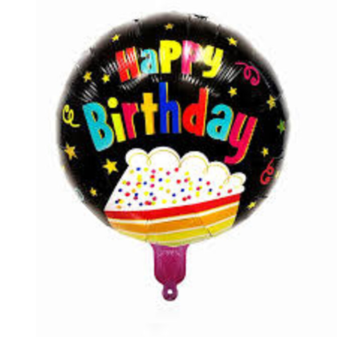 18" Happy Birthday Foil Balloon - Piece of Cake