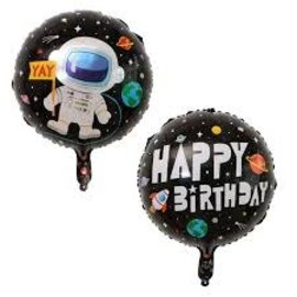 18" Happy Birthday Space Foil Balloon