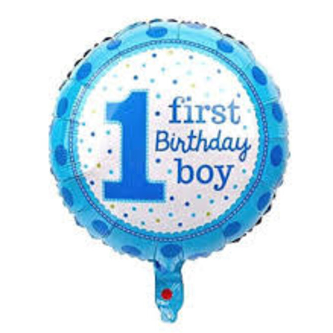 18" First Birthday Foil Balloon - Boy