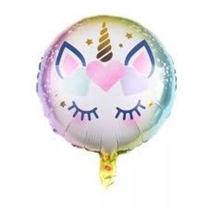 18" Unicorn Face Foil Balloon