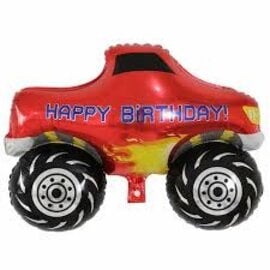 Happy Birthday Foil Balloon - Monster Truck