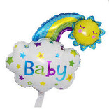 Baby Rainbow Foil Balloon - Blue