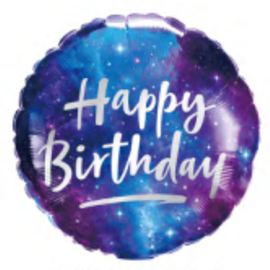 18" Happy Birthday Foil Balloon - Galaxy