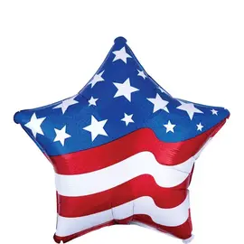 18" American Flag Star Foil Balloon