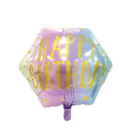 Happy Birthday Foil Balloon- Pastel Ombre