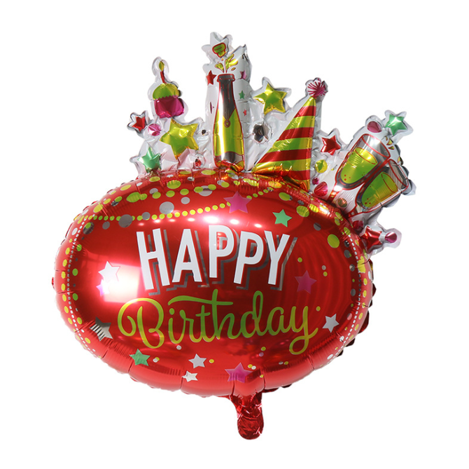 Happy Birthday Foil Balloon - Red Party