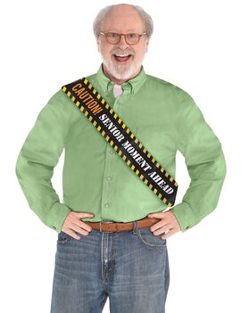 Over the Hill Construction Tape Sash