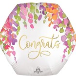 28" Romantic Floral Congrats Foil Balloon