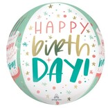 16" Happy Cake Day Orbz Balloon