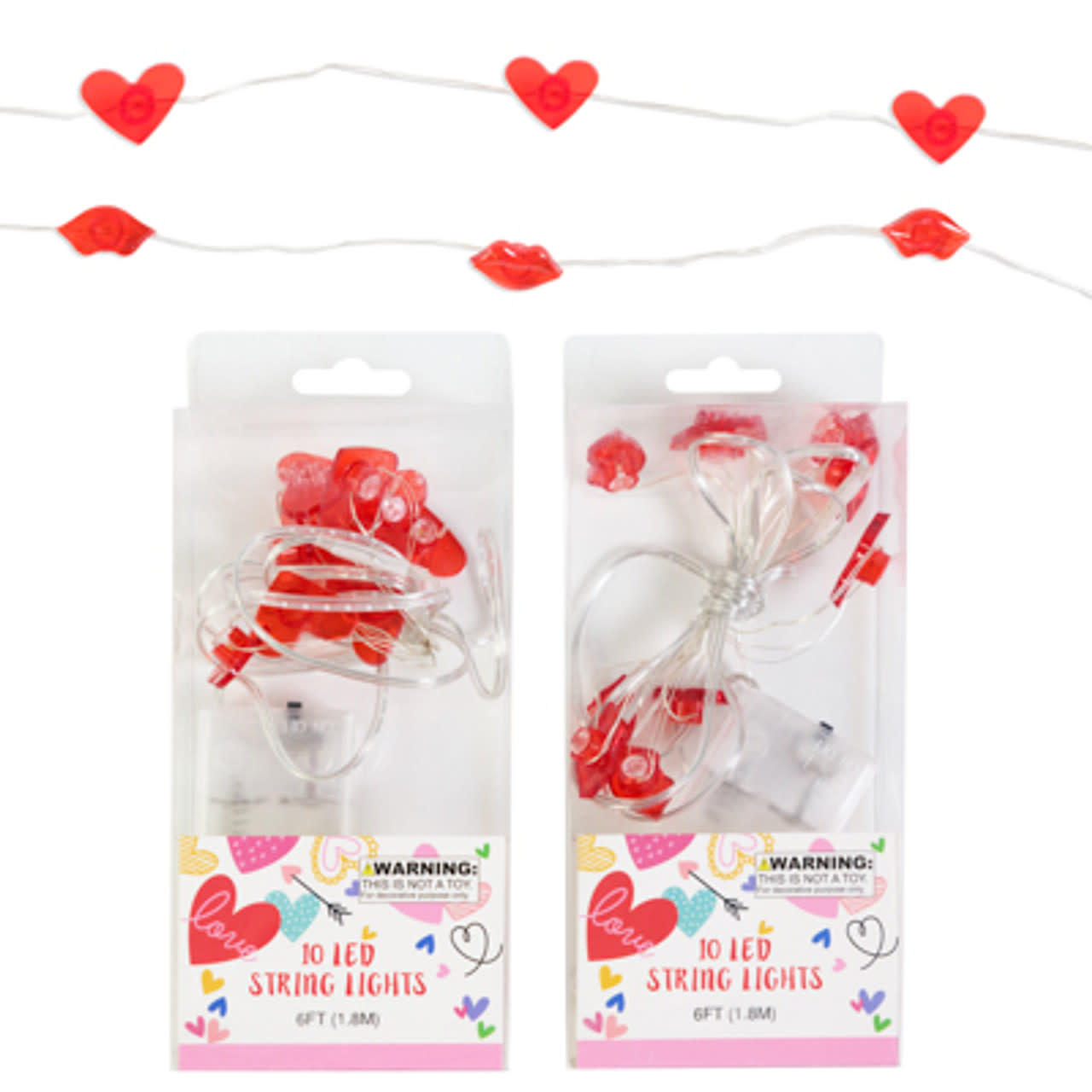 Valentines Day LED String Lights, 6ft