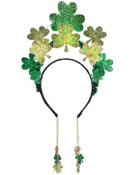 Light Up Shamrock Headband w/ Dangles