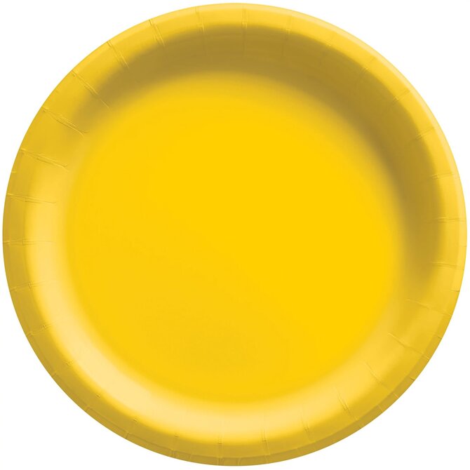 Yellow Sunshine Big Party Pack Paper Plates, 9" 50ct