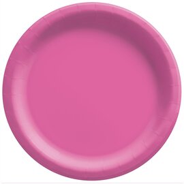 Bright Pink Big Party Pack Paper Plates, 9" 50ct