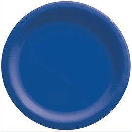 Bright Royal Blue Big Party Pack Paper Plates, 9" 50ct