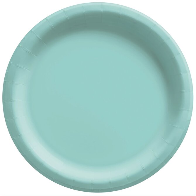 Robin's-Egg Blue Big Party Pack Paper Plates, 9" 50ct