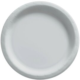 Silver Big Party Pack Paper Plates, 7" 50ct