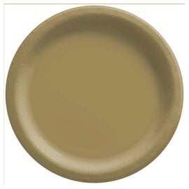 Gold Big Party Pack Paper Plates, 7" 50ct