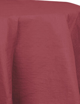 Burgundy Paper Round Tablecover 82", Poly Backing