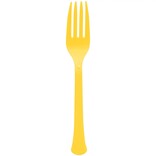 Boxed, Heavy Weight Forks, High Ct. - Yellow Sunshine 50ct