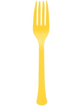 Boxed, Heavy Weight Forks, High Ct. - Yellow Sunshine 50ct