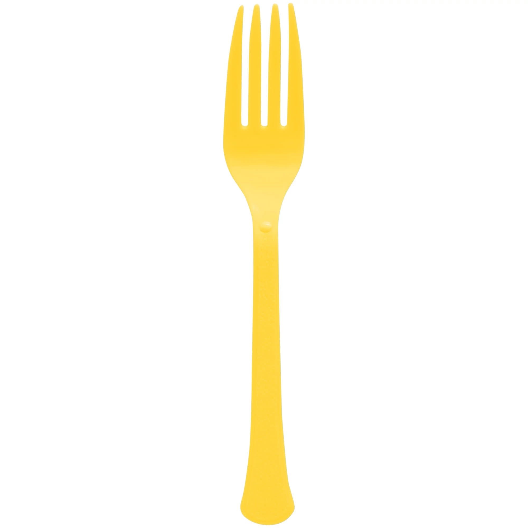Boxed, Heavy Weight Forks, High Ct. - Yellow Sunshine 50ct