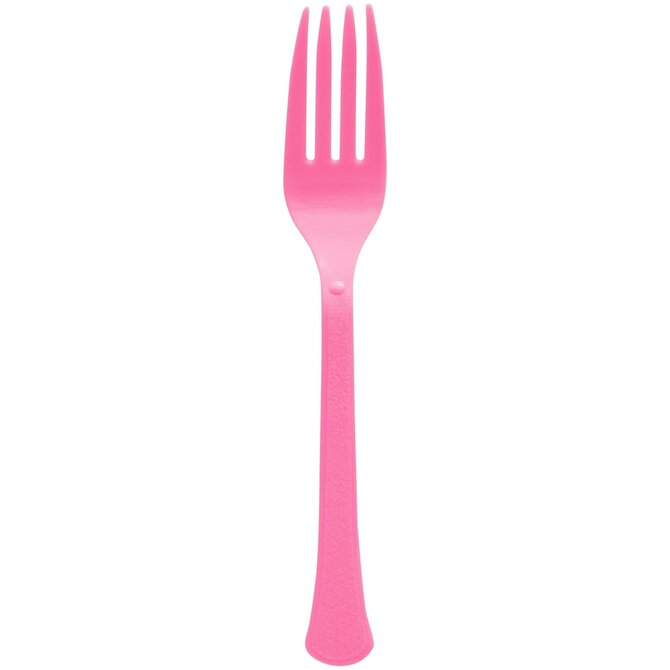 Boxed, Heavy Weight Forks, High Ct. - Bright Pink 50ct