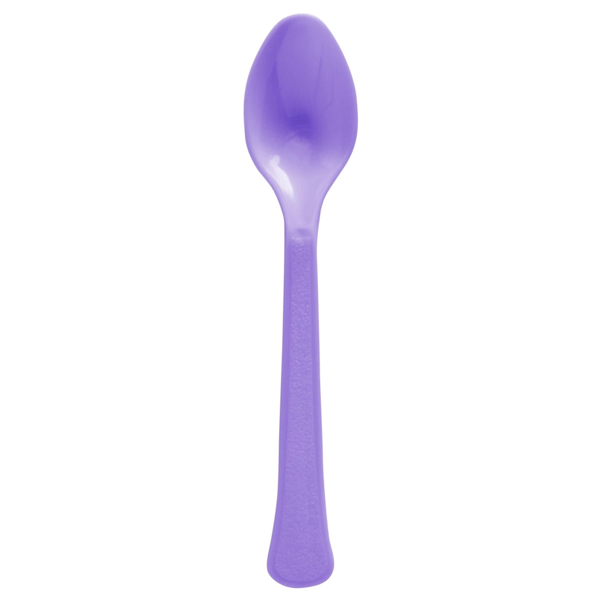 Boxed, Heavy Weight Spoons, High Ct. - New Purple