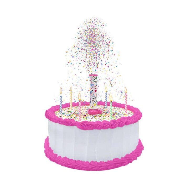 Party Popper Confetti Cake Topper