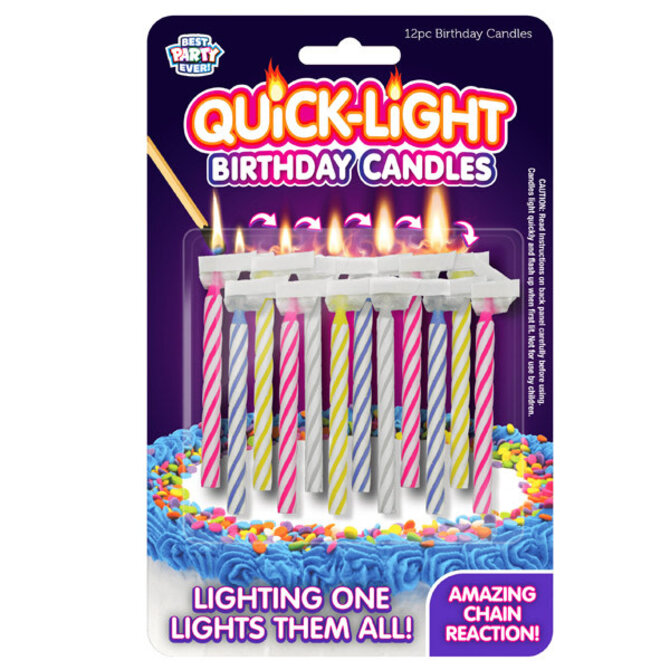 Quick Light Birthday Candle -12ct