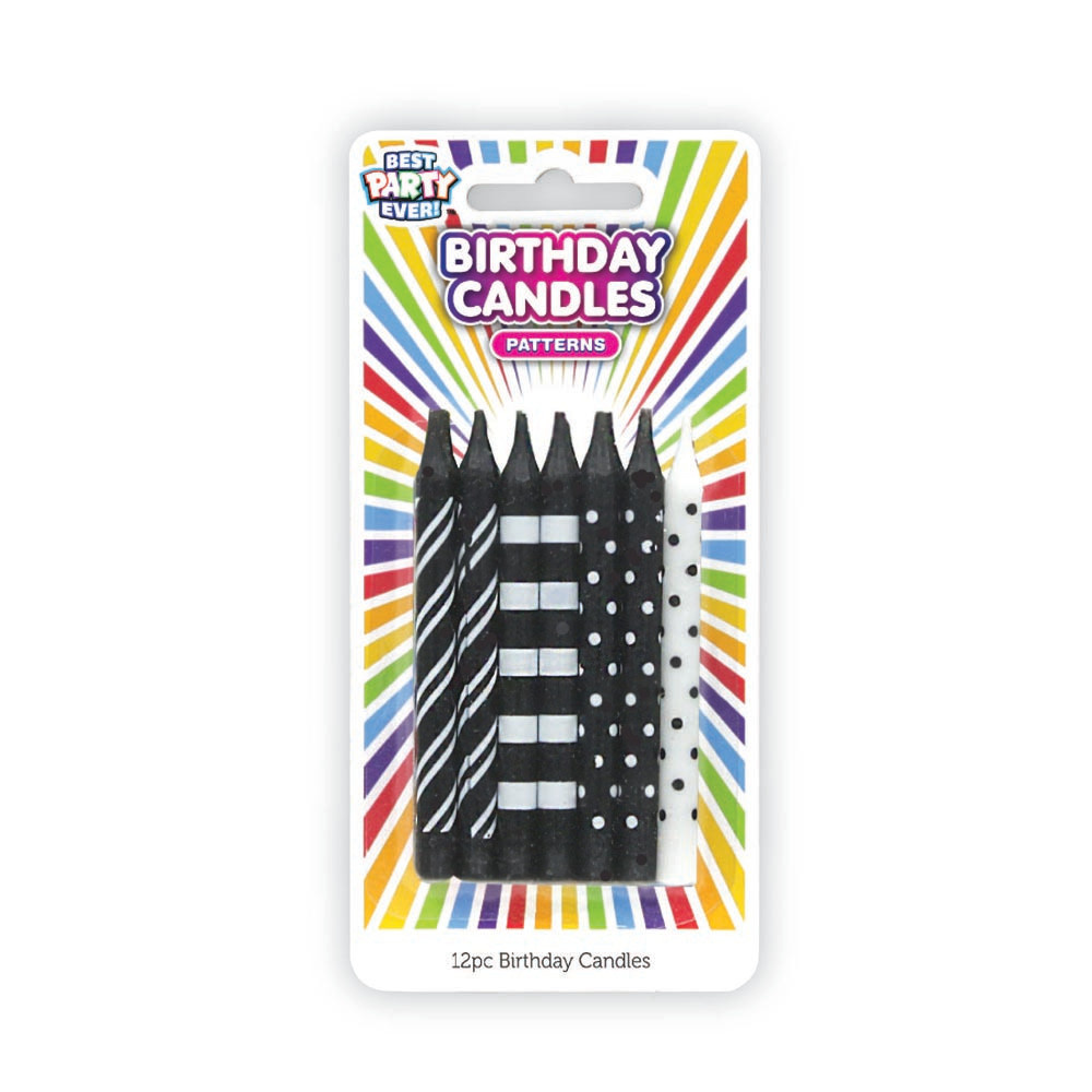 Birthday Candles- Black & White