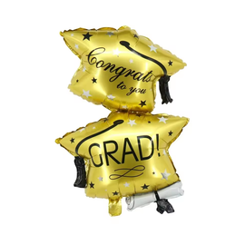 Congrats To You Grad Caps w/ Diploma Foil Balloon